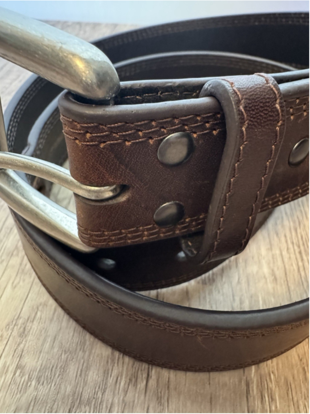 Ariat Brown Leather Belt Size 40 Western Ranch Cowboy Workwear Genuine Leather - Picture 3 of 14